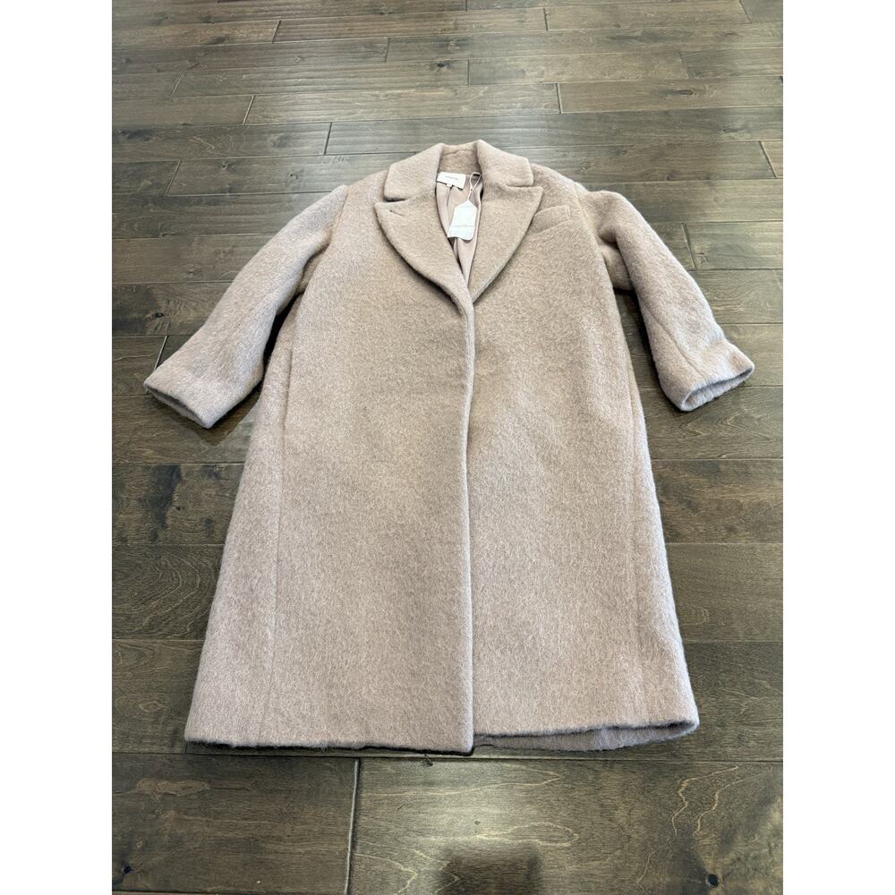 Vince Womens Mauve Orchid Texture Coat Wool Alpaca Long Sleeve Size XS NWT NEW - Picture 2 of 11